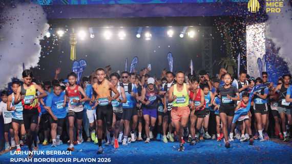 Rupiah Borobudur Playon 2026 Resmi Digelar, Ribuan Pelari Ramaikan Kawasan Candi Borobudur